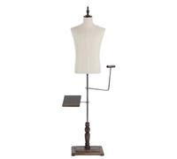 asdchZen Mannequin Buste Ajustable pour Homme avec Support, Mannequin De Présentation avec Porte-Pantalons Et Porte-Chaussures pour Costumes, Tenues Et Magasins.