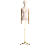 asdchZen Mannequin De Couture, Mannequin De Présentation pour Vêtements Et Bijoux, Buste De Mannequin Féminin pour Couturières, Buste De Mode avec Bras en Bois Massif Rotatif, A, L