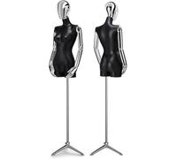 asdchZen Mannequin Demi-Corps Debout pour La Présentation De sous-Vêtements, Robes Et Pantalons. Mannequin Détachable Et Rotatif, Argenté.