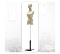 asdchZen Mannequin Féminin, Buste De Mannequin De Couture Réglable en Hauteur avec Tête en Tissu, Idéal pour La Présentation De Vêtements, Couleur Antique, Taille M