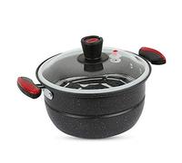 asdchZen Marmite À Soupe 27 Cm Poêle Antiadhésive Marmite À Ébullition Marmite À Lait Cuiseur Vapeur Cuisinière À Gaz Marmite De Cuisine Universelle Poêle en Fonte
