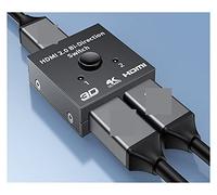 asdchZen Mélangeur Vidéo 4K 60Hz, Commutateur Hdmi, 2 Ports, Séparateur Vidéo 2 en 1 pour Ordinateur Portable, Xbox Ps3/4/5, Boîtier TV pour Surveiller La Télévision, Adaptateur De Projecteur