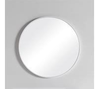 asdchZen Miroir De Salle De Bain Rond, Miroir De Courtoisie en Alliage D'Aluminium, Miroir Anti-Explosion, Étanche, Or/Noir, 40/50/60 Cm, Miroir Décoratif Mural Simple, Blanc, 70 X 70 Cm