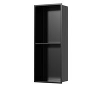 asdchZen Niche De Douche Monobloc en Acier Inoxydable 304, Étagère De Douche Encastrée Moderne en Nickel Brossé, Double Étagère De Rangement pour Salle De Bain, Un Étage, Deux Étages