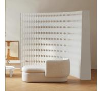 asdchZen Paravent en Papier Ajouré, Cloison Intérieure Pliable, Écran De Confidentialité Rétractable en Papier, Paravent Portable en Papier, Blanc - 100-200 Cm,White-100-200Cm