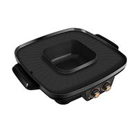 asdchZen Plaques De Cuisson Électriques Multifonctions en Alliage D'Aluminium Antiadhésif avec Marmite À Soupe Et Rôtissoire pour Barbecue sans Fumée,D
