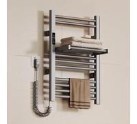 asdchZen Porte-Serviettes Chauffant Électrique avec Écran Tactile LED, Rangement Pliable pour Salle De Bain Et Buanderie. Ligne Gauche B