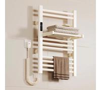 asdchZen Porte-Serviettes Électrique Chauffant avec Écran Tactile LED, Rangement Pliable pour Salle De Bain Et Buanderie.