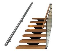 asdchZen Rambarde D'Escalier De Grenier Transparente Noire, Rampe Murale Robuste en Acrylique pour Couloir, Entrée De Patio, Balustres De Terrasse Étanches, 200 Cm / 6,6 Pi / 78,4 Po