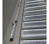 asdchZen Rambarde D'Escalier Murale Transparente en Acrylique pour Intérieur, Idéale pour Lofts, Bars, Appartements, Couloirs Et Garages. Supports Argentés, 380 Cm / 12,5 Pi / 150 Po.