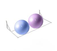 asdchZen Support De Rangement pour Ballons De Yoga, Organisateur pour Ballons Médicinaux/Ballons De Stabilité, Support De Yoga pour 2 À 7 Ballons De Fitness, Noir, L, 140 Cm (55 1/8 Po)