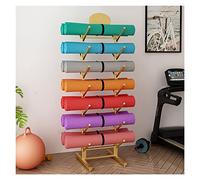 asdchZen Support De Rangement pour Tapis De Yoga en Mousse avec roulettes Verrouillables, Étagère De Présentation Robuste Et Autonome pour Magasin/Studio De Yogagold-No Wheels
