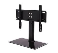asdchZen Support De Table pour Téléviseur, Support De Table Réglable en Hauteur avec Base en Verre Trempé, Compatible avec Les Téléviseurs/Moniteurs/Ordinateurs LCD/LED De 26 À 32 Pouces.