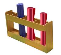 asdchZen Support de tapis de yoga en bois - 7 compartiments - Moderne - Pour tapis d'exercice - Pour chambre d'enfant et jardin d'enfants, salle de sport