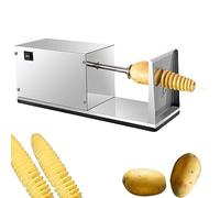 asdchZen Trancheuse À Pommes De Terre Électrique Tornado Spiral Slicer en Acier Inoxydable, Machine À Couper Les Légumes pour Usage Domestique Et Commercial