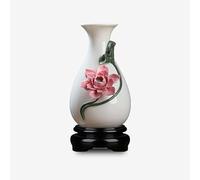 asdchZen Vase À Bourgeon, Vase d'automne, Vases À Fleurs en Céramique pour Salon, Ensemble De Petits Vases en Verre Rose, Vases À Fleurs De Style Chinois, Décoration