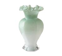 asdchZen Vase À Fleurs en Verre Nacré Coloré, Vase en Forme De Queue De Poisson, Vase Décoratif pour La Maison, Salle À Manger, Entrée, Vert
