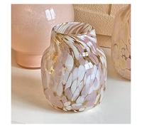 asdchZen Vase pour Fleurs en Forme De Cœur, Joli Ensemble De Fleurs en Verre À Pois Chauds, Décoration De Table, S