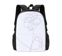 ASDCTYTKO Aimez-vous : Version Her-O Sac à dos scolaire grande capacité Sacs portables Kpop Love Yourself Boys Flower Her Rap festival cadeau