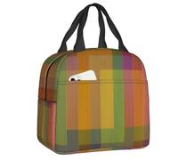 ASDCTYTKO Carlos Cruz Diez Permutation Sac à lunch pour hommes femmes Glacière chaude isolée Boîtes à lunch pour cadeau du festival scolaire étudiant