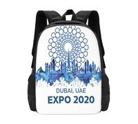 ASDCTYTKO Expo 2020 Sac à dos à patrons de Dubaï Sac à dos pour étudiants Moyen-Orient Émirats arabes unis Émirats Américains Expo 2020 Dxb Cadeau tendance du festival australien