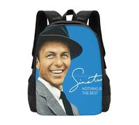 ASDCTYTKO Frank Sinatra Rien d’autre que le meilleur sac à dos scolaire grande capacité Sacs portables tendance années 80 Cadeau tendance pour les festivals