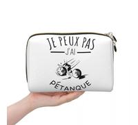 ASDCTYTKO Je ne peux pas avoir Petanque 1 Trousse de cosmétiques pour femmes Organisateur de maquillage de voyage Pochette Rangement de produits de toilette Boîte Dopp Boîte cadeau pour le festival
