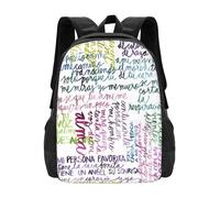 ASDCTYTKO Mi Favorita Pattern Sac à dos Sacs d’école Mi Favorita Alejandro Sanz Paroles Eldisco Camila Cabello cadeau de festival