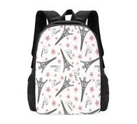 ASDCTYTKO Patron Printemps à Paris Sacs à dos pour étudiants universitaires Patron Paris Paris Au printemps Bonne idée cadeau pour un festival parisien