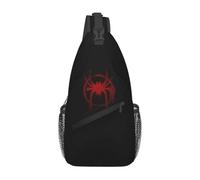 ASDCTYTKO Sac à dos à bandoulière symbole Miles Morales Sac à bandoulière Randonnée Sac poitrine de voyage Sac à dos Bandoulière Hommes Sac bandoulière Sac d’épaule cadeau festival