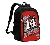 ASDCTYTKO Sac à dos Chase Briscoe 14 pour ordinateur portable de voyage, sac à dos d’affaires résistant à l’eau avec port de recharge USB, sac étudiant pour un festival hommes et femmes