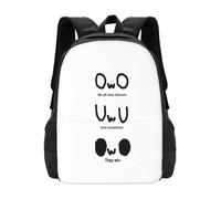 ASDCTYTKO Sac à dos Owu pour hommes, femmes, filles, adolescentes, et parfois elles gagnent des démons, nous avons tous des démons, owo uvu uwu ouo fourrure fourrure, cadeau du festival arhmm