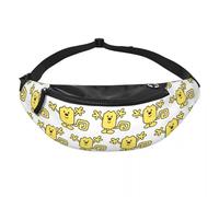 ASDCTYTKO Sac banane Wow Wow Wubbzy Hommes Sac bandoulière ajustable à taille croisée Porte-bandoulière Porte-bébé de voyage pour téléphone de course cadeau de festival