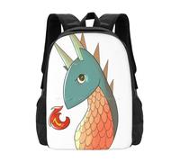 ASDCTYTKO Spark The Dragon - Sacs d’école Sac à dos pour ordinateur portable Mcoockie Un cadeau assez fantastique de Spark The Dragon Cute Art Festival