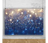 ASDCXZ Fond de Photo à 3x2 m Fond Photo coloré de Tache Bleu foncé d'or de Paillettes, Fond Photo Vinyle pour la séance Photo de Mariage, Photographie d'arrière-Plans de fête