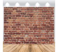 ASDCXZ Toile de Fond en Mur de Briques 2.5x1.8m, Mur de Briques Brunes Rétro thème Vinyle Fond de Photographie pour Baby Shower Anniversaire Fête de la Famille Photo Booth Studio Prop