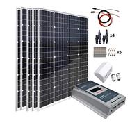Asdfeop Kit de Panneaux solaires ACOPOWER 600 Watts 12/24 Volts : 5 Panneaux solaires 120 W avec contrôleur de Charge Solaire LCD MPPT 40 A pour Camping-Car, Cabine, Bateau, Maison