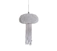 Asdfeop Lustre décoratif à LED de Luxe en Forme de méduse, en Cristal, à Pampilles, éclairage d'intérieur à intensité Variable pour Salon