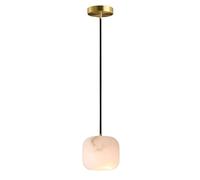 Asdfeop Suspension Moderne pour îlot de Cuisine, Mini plafonnier Suspendu de 119 cm, Finition Laiton Blanc en Forme d'albâtre, pour îlot de Cuisine, évier, Salle de Bain et Salle à Manger.