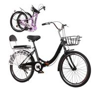Asdfeop Vélo Pliable pour Adulte 20/22/24/26 Pouces, 7 Vitesses, Hauteur réglable, Compact, pour Hommes et Femmes.