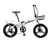 Asdfeop Vélo Pliant 20"/22" - Vélo Pliant pour Adultes avec 7 Vitesses, Cadre en Acier à Haute teneur en Carbone, Roue intégrée, vélo Pliable pour Les déplacements en Ville