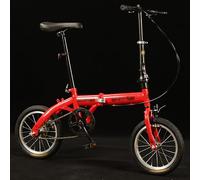 Asdfeop Vélo Pliant à Vitesse Unique, Unisexe, Ultra-léger et Portable, 14 Pouces, en Acier Carbone, pour Camping en Plein air, Mini vélo Pliant