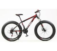 Asdfeop VTT Fatbike 26 Pouces pour Adultes, VTT Tout-Terrain à Gros pneus, 21 Vitesses, Double Suspension intégrale, Double Frein à Disque, B, 26 Pouces, 21 Vitesses
