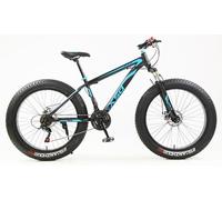 Asdfeop VTT Fatbike 26 Pouces pour Adultes, VTT Tout-Terrain à Gros pneus, 21 Vitesses, Double Suspension intégrale, Double Frein à Disque, C, 26 Pouces, 21 Vitesses