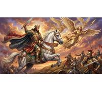 ASDFGHJKLZA Anges et rois Art Mural Toile Sans Cadre Modern HD Tableau Affiche Décoration D'intérieur Pour Salon, Bureau, Cadeau 20x30inch(50x75cm)