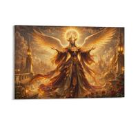 ASDFGHJKLZA Apollon Dieu du Soleil Tableau Toile Palais Céleste Doré Décoration Murale Salon Art Mural 12x18inch(30x45cm)