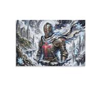 ASDFGHJKLZA Armure Chevalier Steampunk Tableau Toile Chateau Fantastique Gothique Art Mural Deco 20x30inch(50x75cm)