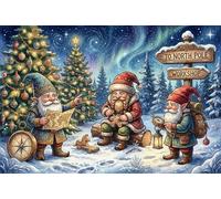 ASDFGHJKLZA Aventure polaire - Nains Art Mural Toile Sans Cadre Modern HD Tableau Affiche Décoration Pour Maison, Salon, Chambre, Cadeau 20x30inch(50x75cm)