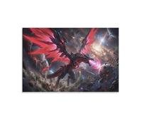ASDFGHJKLZA Dragon étoilé Tableau Sur Toile Sans Cadre Modern HD Art Mural Design Affiche Décoration D'intérieur Pour Salon, Chambre, Cadeau 20x30inch(50x75cm)