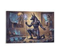 ASDFGHJKLZA Egyptian Anubis Sci-Fi Style Art Mural Toile Sans Cadre Modern HD Tableau Affiche Décoration Pour Salon, Chambre, Maison D'intérieur, Cadeau 20x30inch(50x75cm)